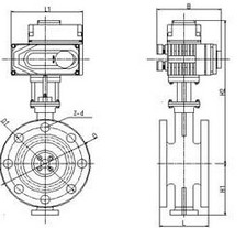 电动蝶阀结构图