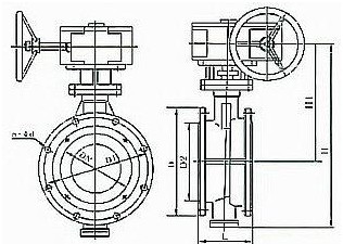 加长杆法兰蝶阀