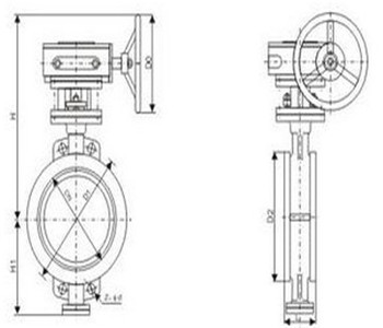 涡轮对夹蝶阀