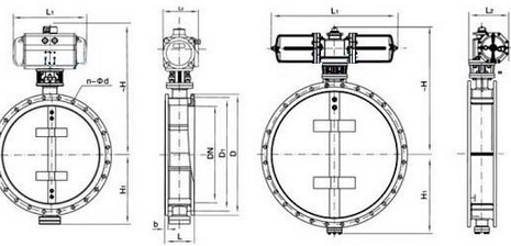 d641w-dn1000气动通风蝶阀