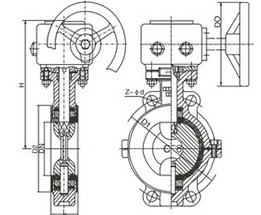 对夹式涡轮衬氟蝶阀